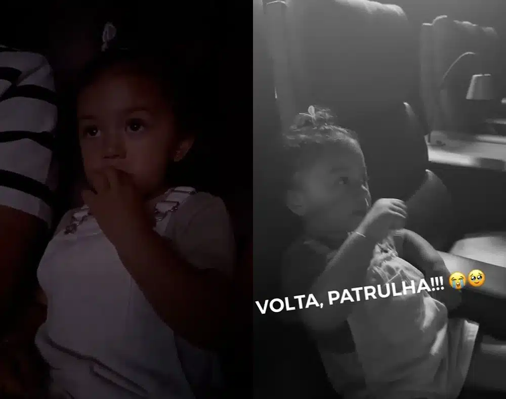 Filha de Lorena Improta e Léo Santana posa no cinema pela primeira vez e encanta