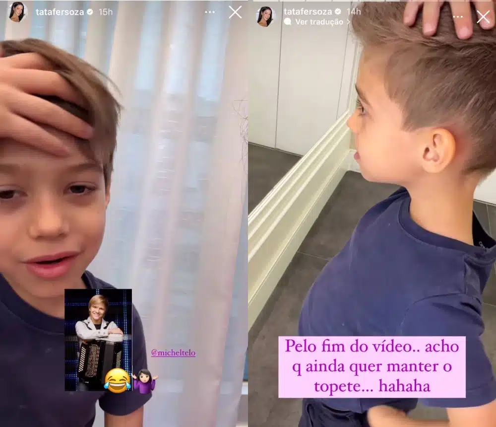 Thaís mostra novo visual de seu filho com Michel Teló