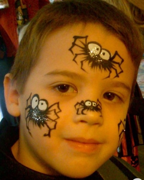 Pintura de aranha para menino 