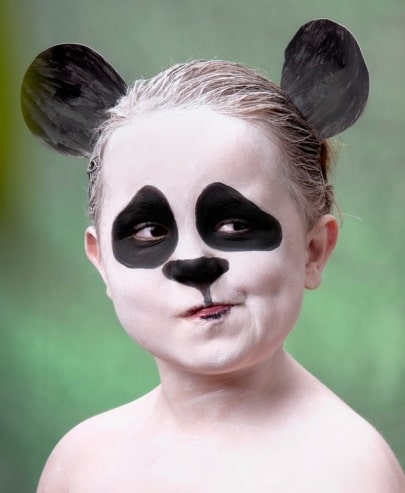 Pintura de rosto de panda é fácil de fazer e fica muito divertida