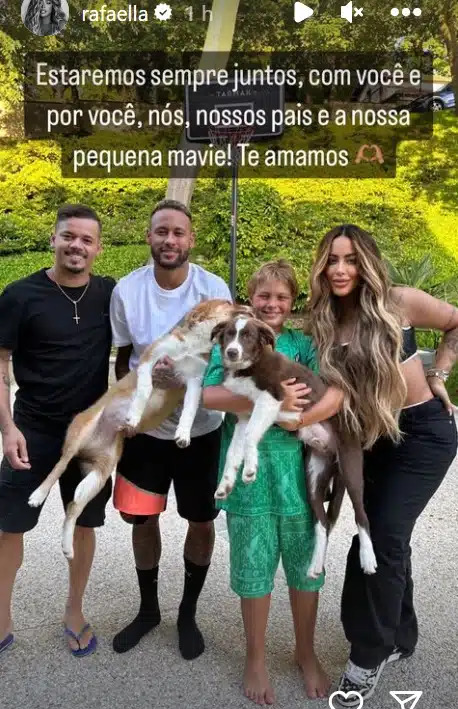 Rafaella Santos mostrou Neymar Jr com o filho