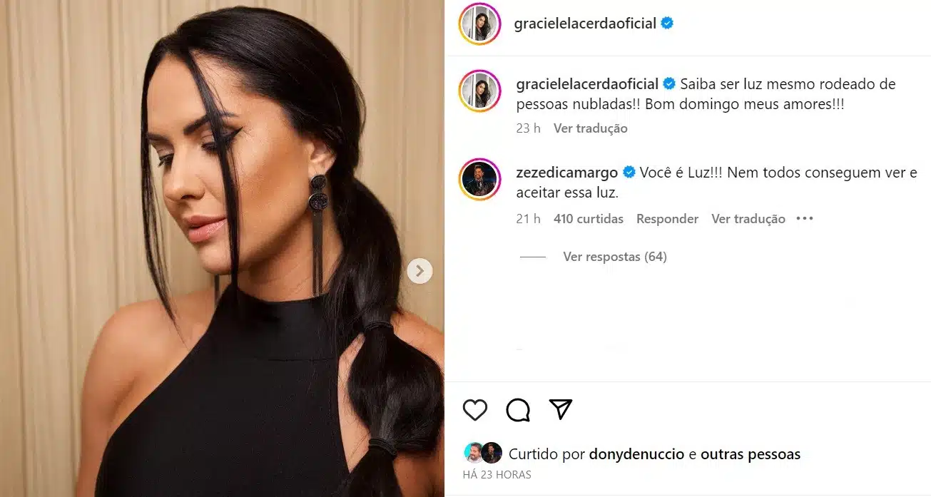 Zezé Di Camargo está apoiando Graciele Lacerda na briga com seu filho