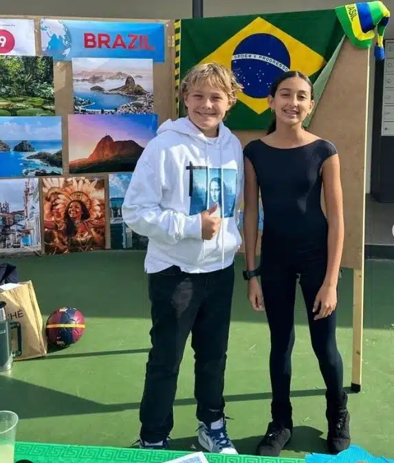 Filho de Neymar Jr e Carol Dantas na escola na Espanha