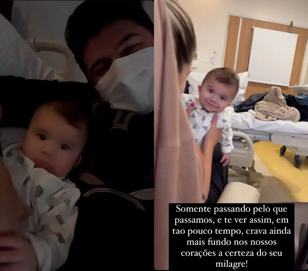 Cristiano mostra seu bebê após procedimento