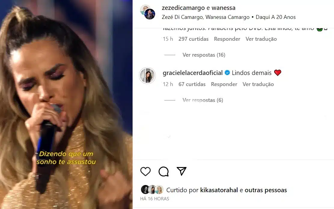 Graciele Lacerda falou do encontro de Wanessa com Zezé Di Camargo