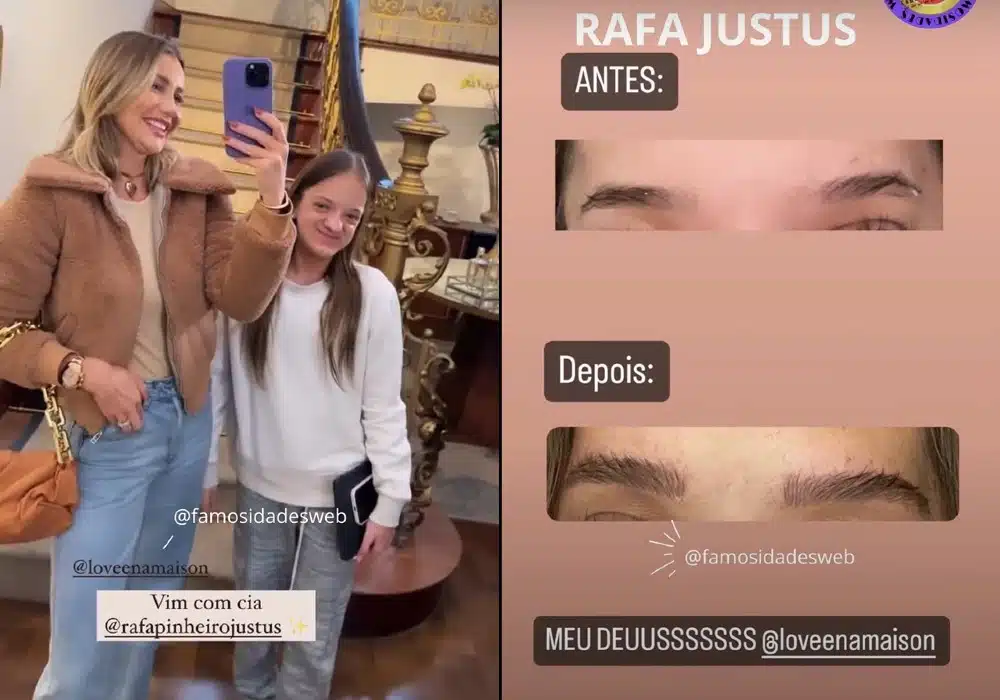 Rafaella Justus com sua madrasta na clínica de estética