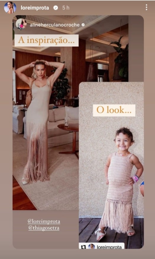 Lorena Improta posa com sua filha usando roupas iguais e impressiona