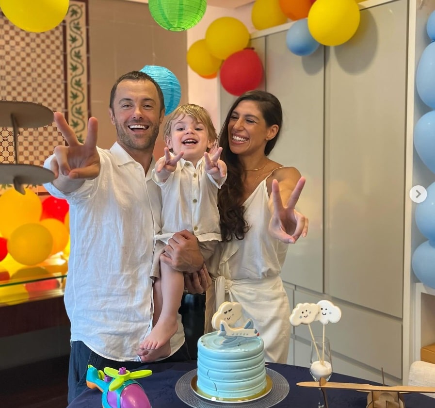 Kayky Brito comemorando o aniversário de dois anos do filho
