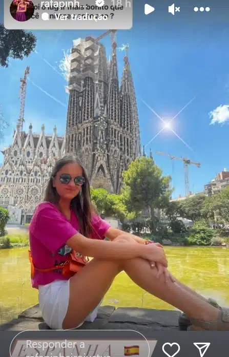 Rafaella Justus realizou uma viagem pela Espanha