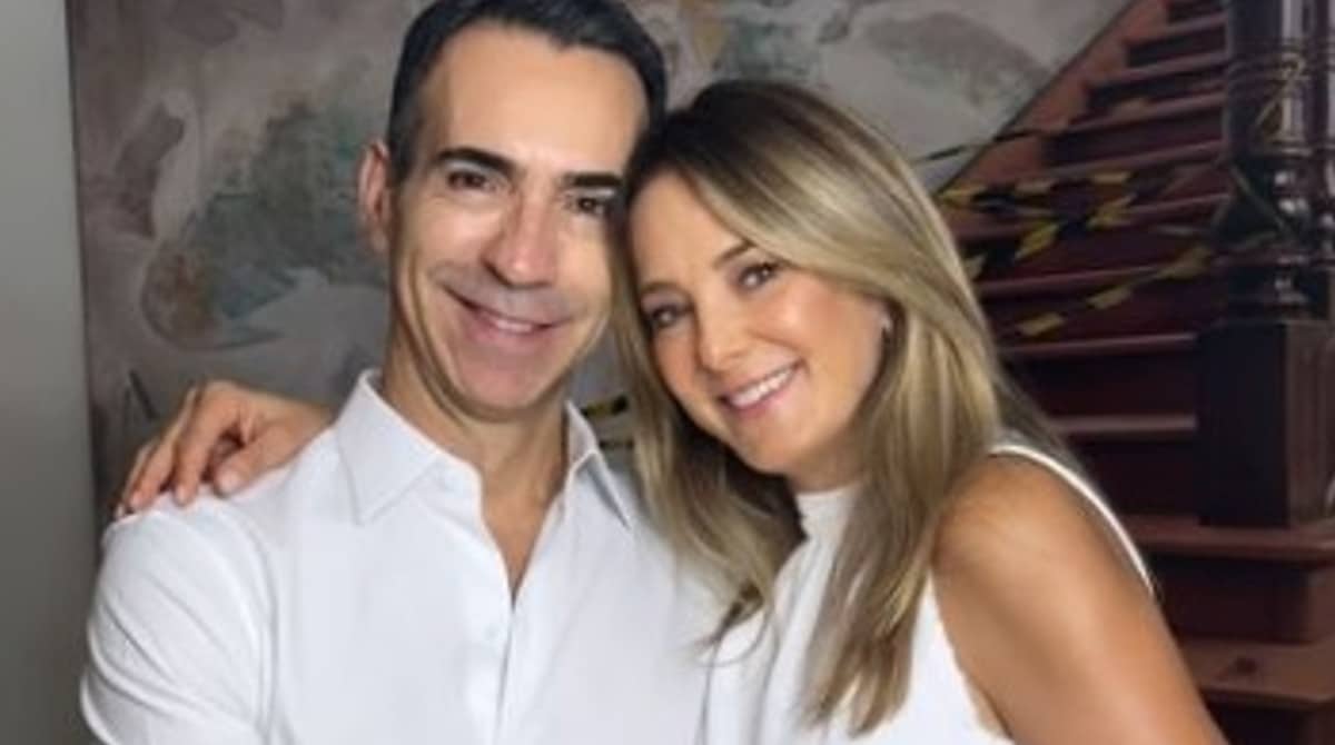 Ticiane Pinheiro posou com César Tralli e falou em gravidez