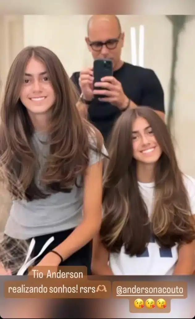 Gêmeas de Giovanna Antonelli exibem novo corte de cabelo
