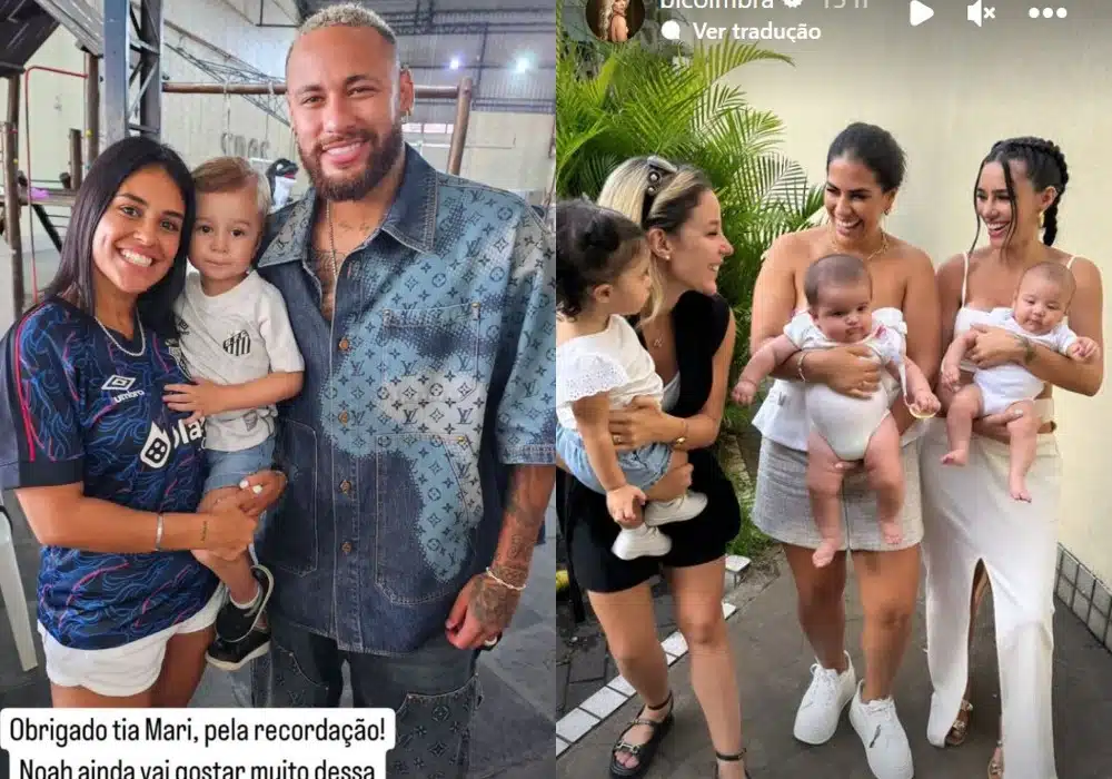 Neymar, Bruna Biancardi e Mavie estiveram na mesma festa