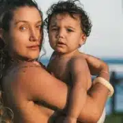 Gabriela Pugliesi com o primeiro filho