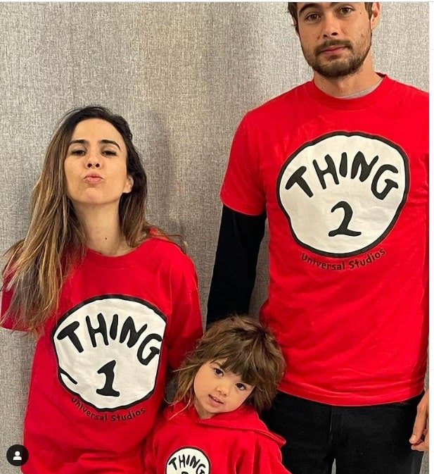 Tatá Werneck posa com Rafael Vitti e a filha usando roupas iguais e impressiona 