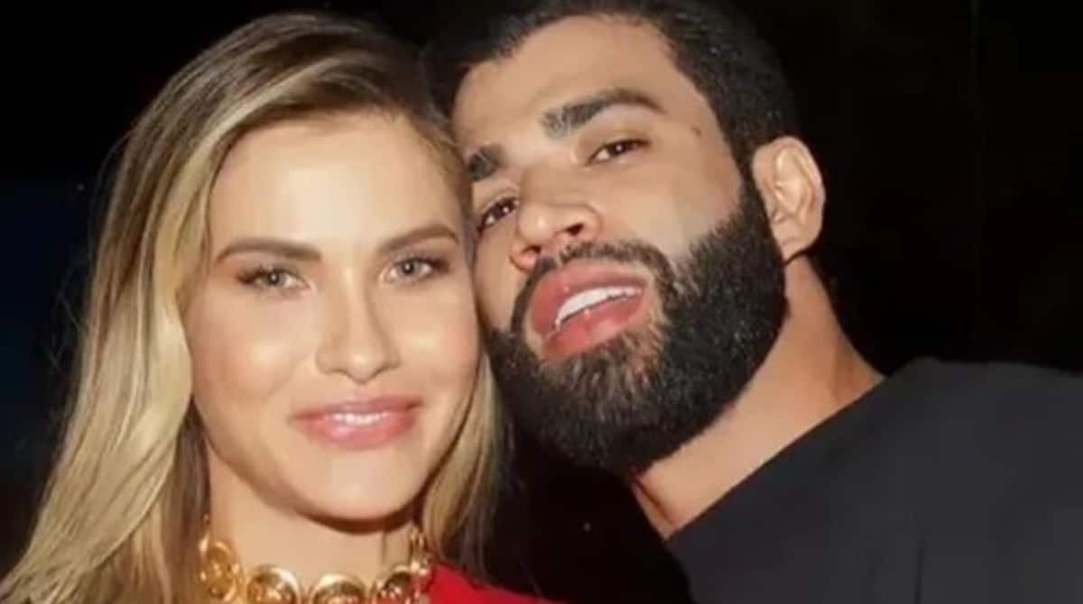 Andressa Suita posou com Gusttavo Lima nos Estados Unidos e os filhos