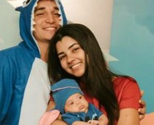 João Gomes e Ary Mirelle celebraram dois meses do seu bebê