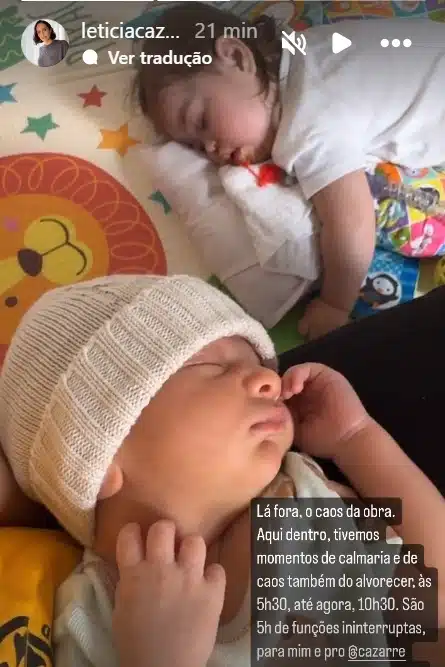Bebê de Juliano Cazarré e a sua irmã que é especial
