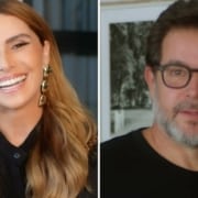 Giovanna Antonelli surge trabalhando com seu filho com Murilo Benício