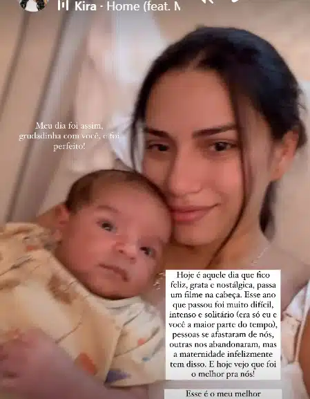 Távila com o seu filho com Luva de Pedreiro, o bebê Davi Cristiano Ronaldo