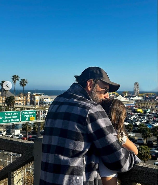 Rodrigo Santoro nos Estados Unidos com a filha