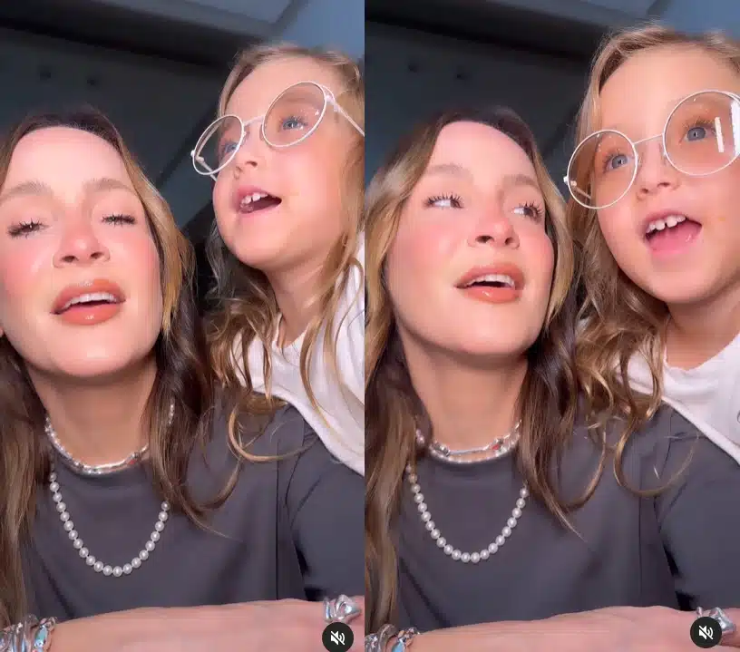 Claudia Leitte surge cantando com sua filha e surpreende 