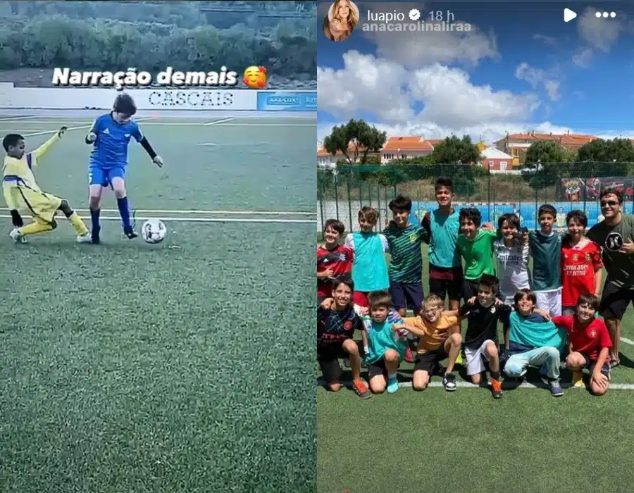 Pedro Scooby e Luana Piovani mostraram seu filho jogando futebol em um campeonato