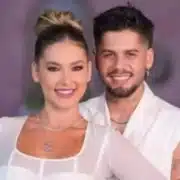 Zé Felipe e Virginia mostram as filhas no lago da nova mansão