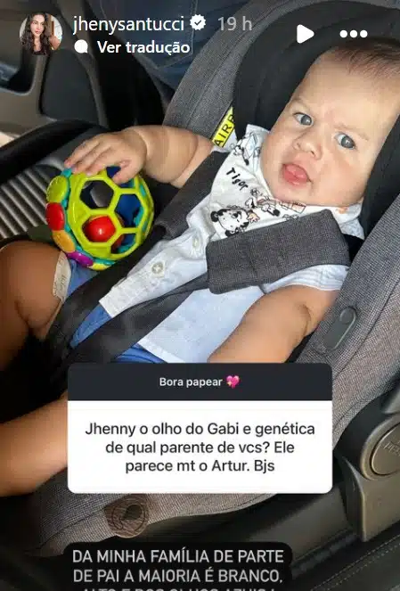 O filho do ator Arthur Aguiar, o pequeno Gabriel