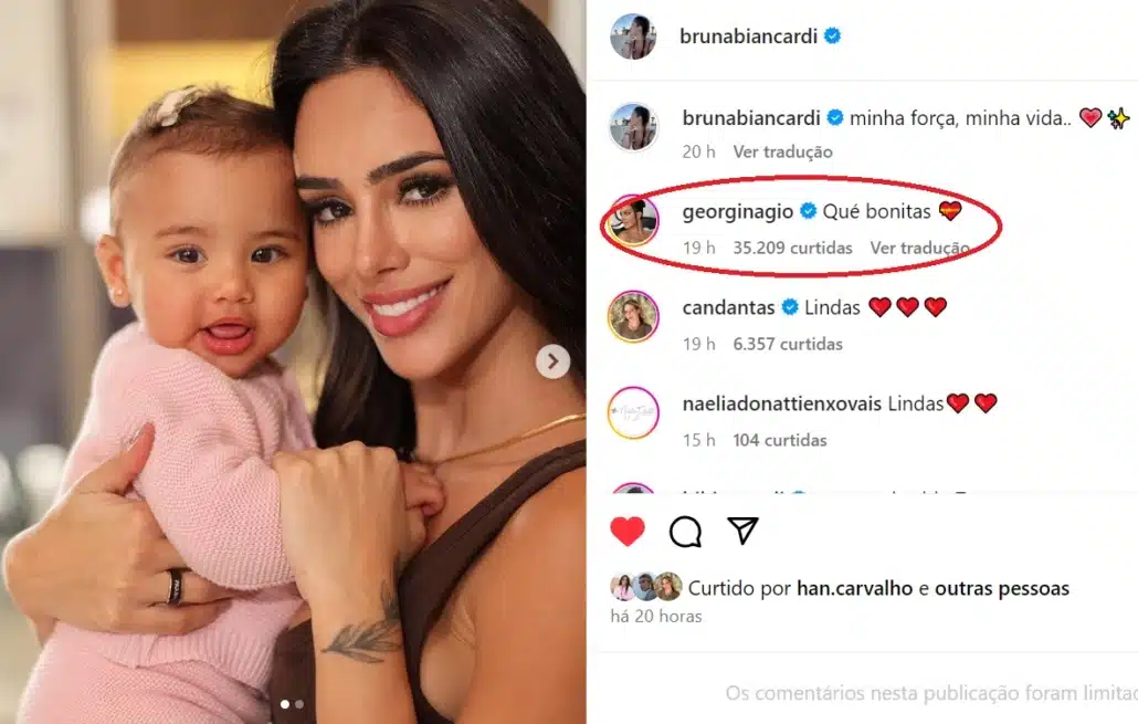 Bruna Biancardi com sua filha, a pequena Mavie