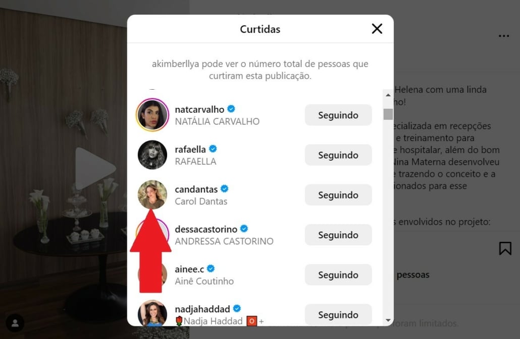 Carol Dantas primeiro curtiu a publicação de Amanda Kimberlly