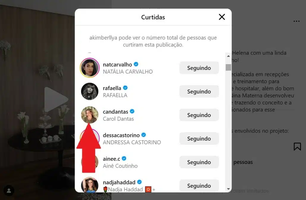 Carol Dantas primeiro curtiu a publicação de Amanda Kimberlly