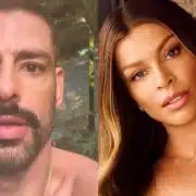 Cauã Reymond exibiu novo visual com a filha