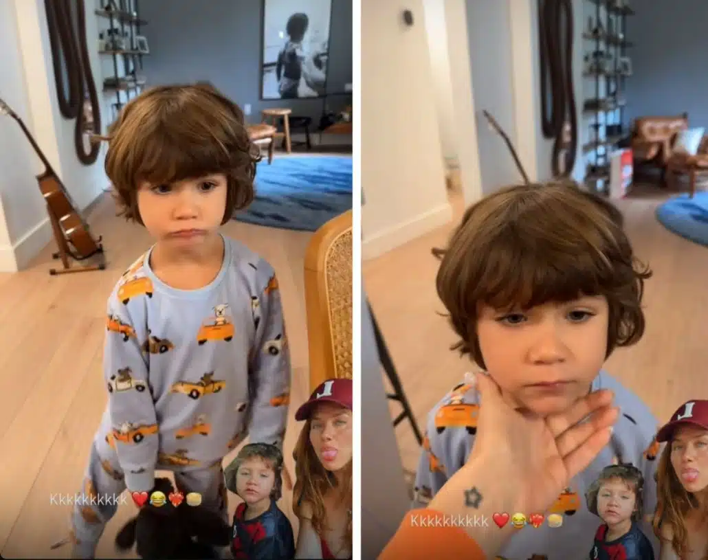 Após comentários, Giovanna Ewbank mostra como ficou o cabelo do caçula