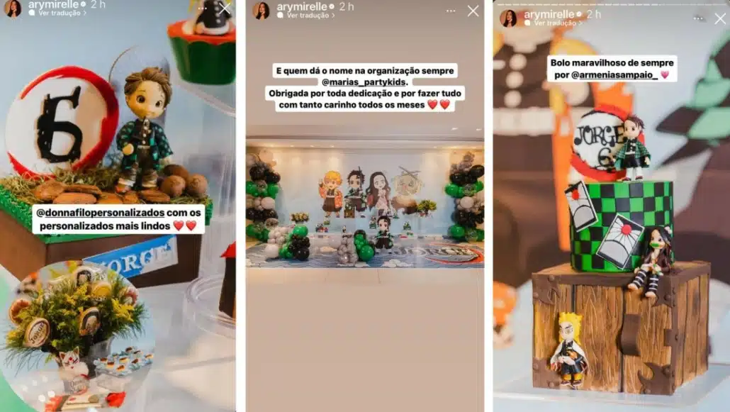 Detalhes da decoração do mesversário de Jorge, bebê de 6 meses de João Gomes