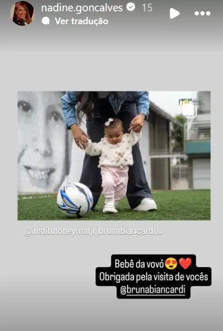 Mãe de Neymar Jr agradeceu Bruna Biancardi