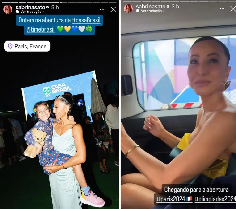 Zoe acompanhou a mamãe Sabrina Sato em alguns eventos dos Jogos Olímpicos