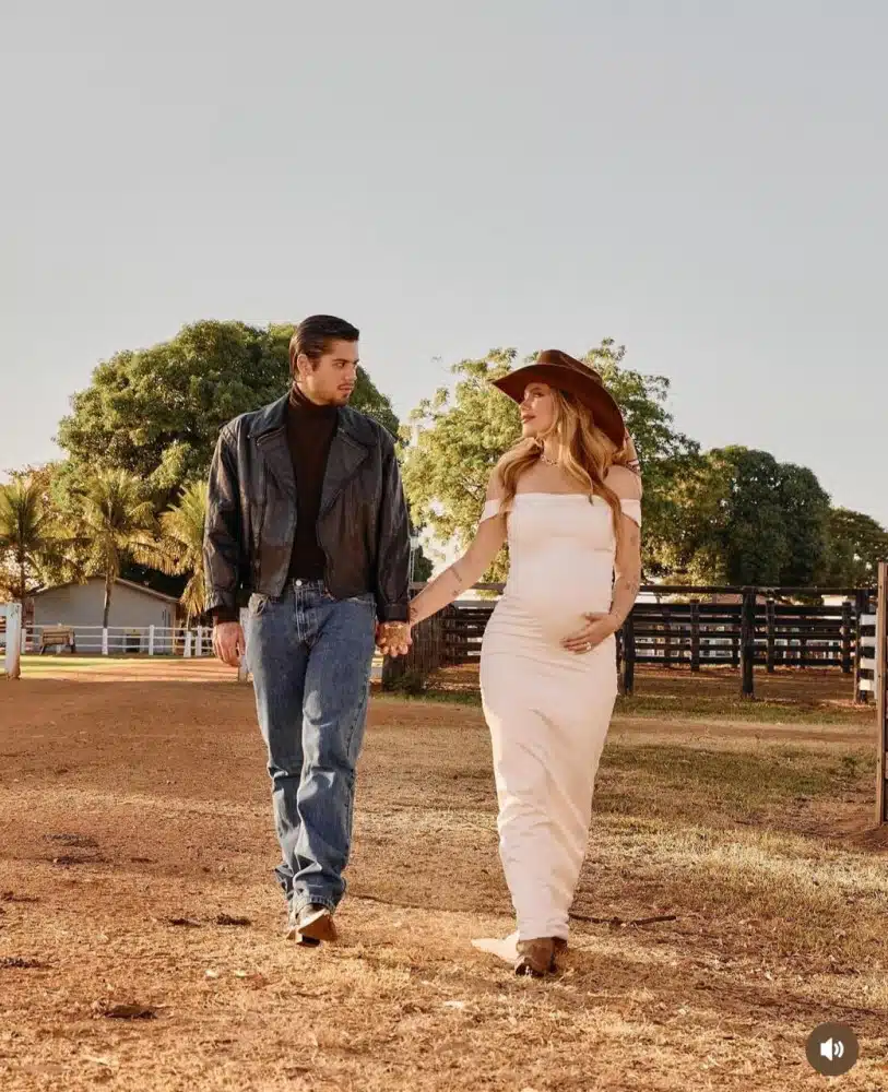 Virgínia Fonseca e Zé Felipe nas fotos feitas na fazenda de Leonardo