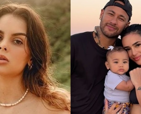 Amanda Kimberlly fez uma surpresa para Neymar no Dia dos Pais