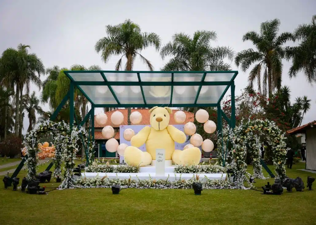 Gracieele Lacerda escolheu o tema urso pro chá revelação