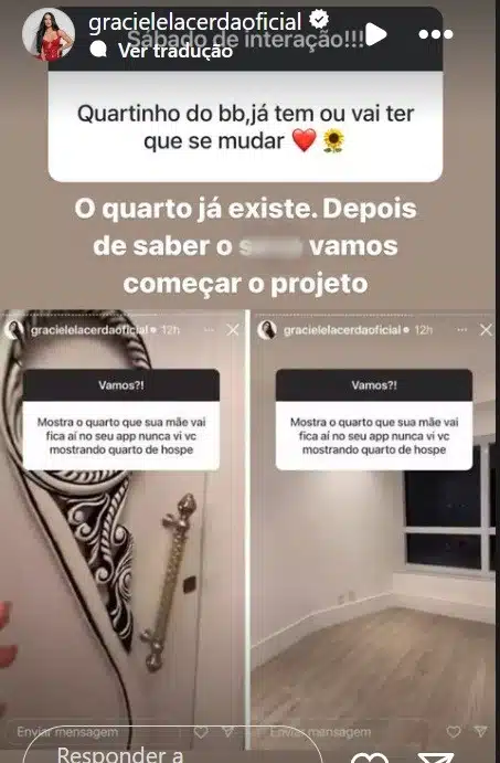 Graciele Lacerda exibiu o quarto do seu bebê