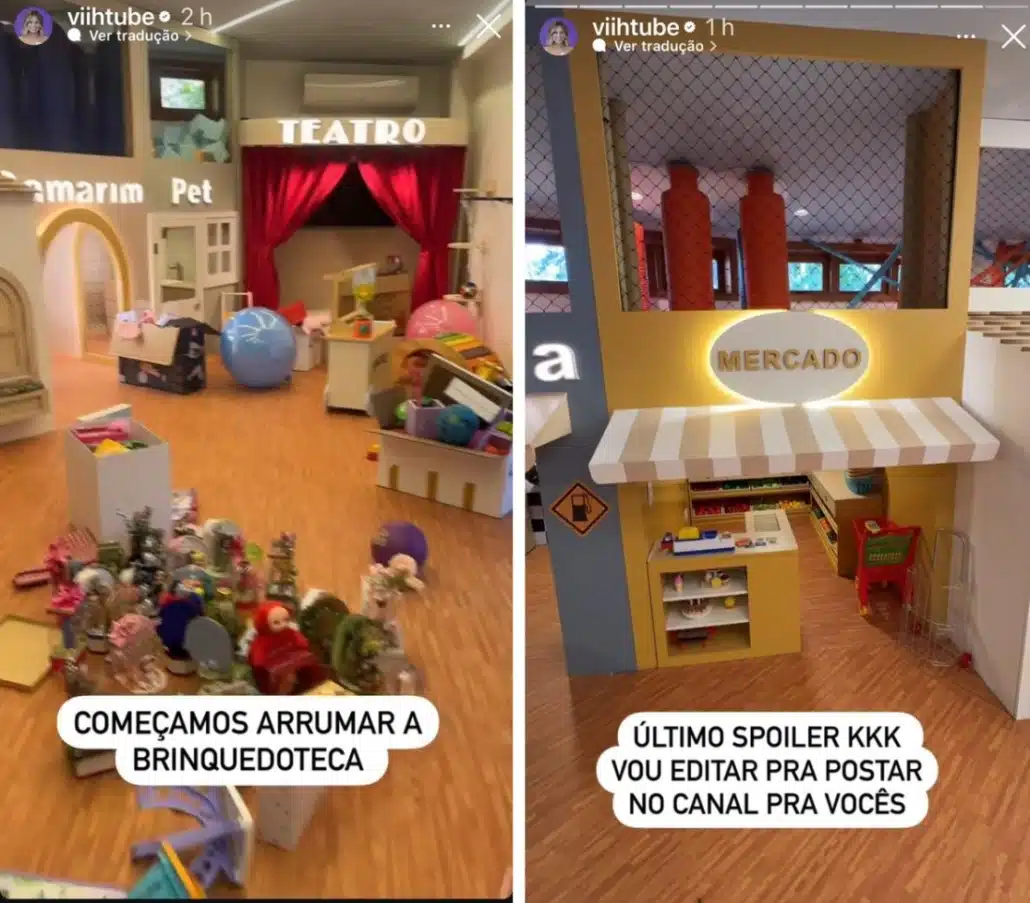 Viih Tube mostra a organização da brinquedoteca da mansão