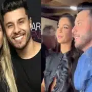 Murilo Huff posa com seu filho com Marília Mendonça e com sua namorada nos bastidores de seu show