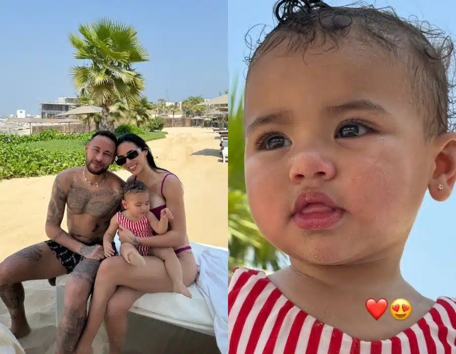 Bruna Biancardi e Neymar Jr em dia de praia em Dubai