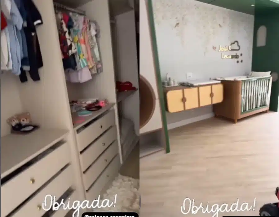 Quarto e closet de alguns dos netos de Leonardo na mansão