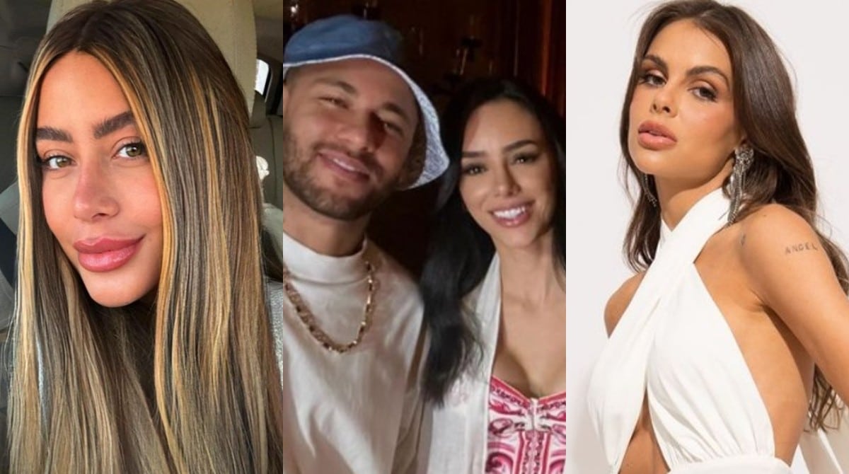 Rafaella Santos exibiu os três filhos de Neymar