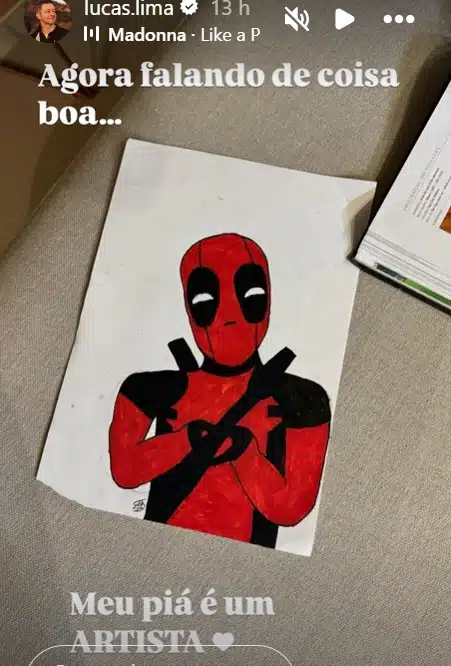 Desenho feito pelo filho da cantora Sandy