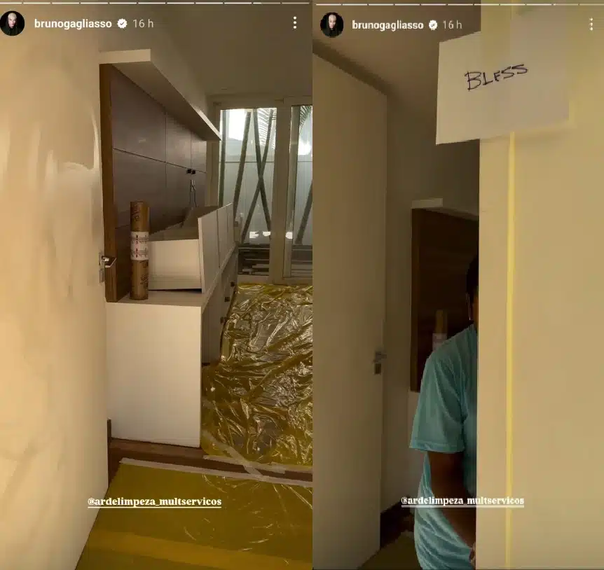 Bruno Gagliasso exibe detalhes do quarto do seu filho na nova mansão e surpreende 