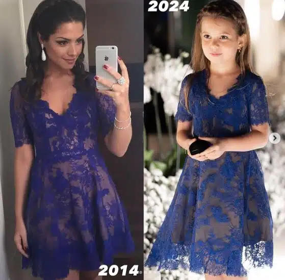 Thaís Fersoza mostra sua filha Melina usando seu vestido de noiva e encanta 