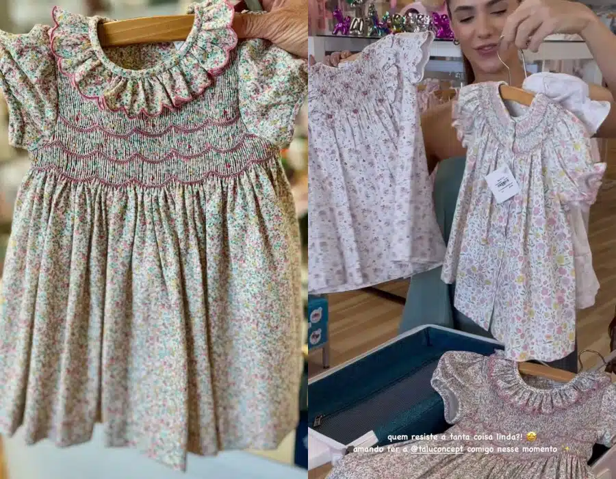 Vestidos da filha do cantor Luan Santana