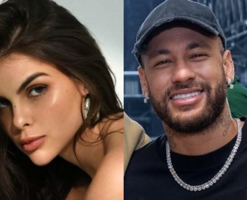 Neymar Jr posou com a filha com Amanda Kimberlly